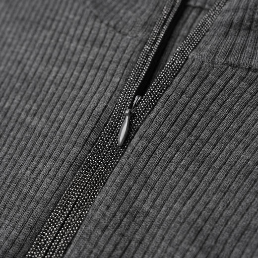 ROMI STUDIO“格雷高知”100%羊毛半开立领细坑条针织毛衫432TS299 商品图3