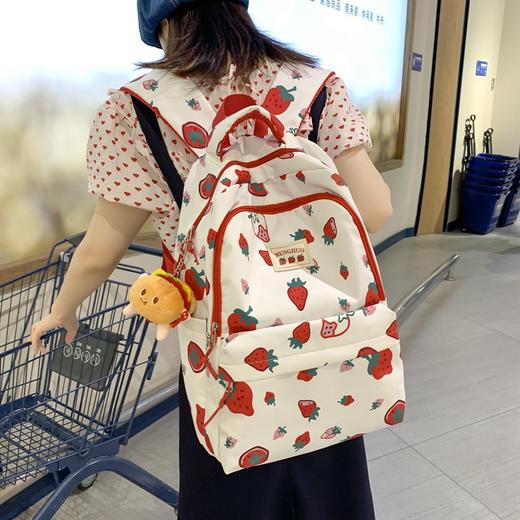 韩国ins可爱卡通印花背包 原宿学院风双肩包 大容量涂鸦学生书包女开学季新款书包 商品图1