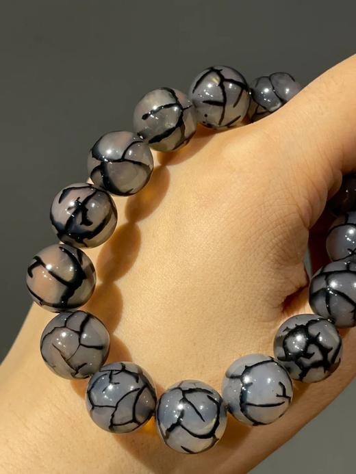 草花纹鱼脑冻玛瑙珠手链，顺丰包邮 商品图3