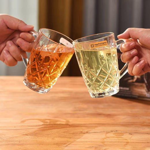 德国进口NACHTMANN水晶玻璃热饮杯家用茶杯带把啤酒耐高温水杯 商品图2