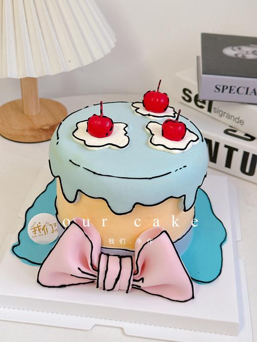 多款式~二次元漫画蝴蝶结/蜡烛蛋糕 -低糖处理无添加 商品图2