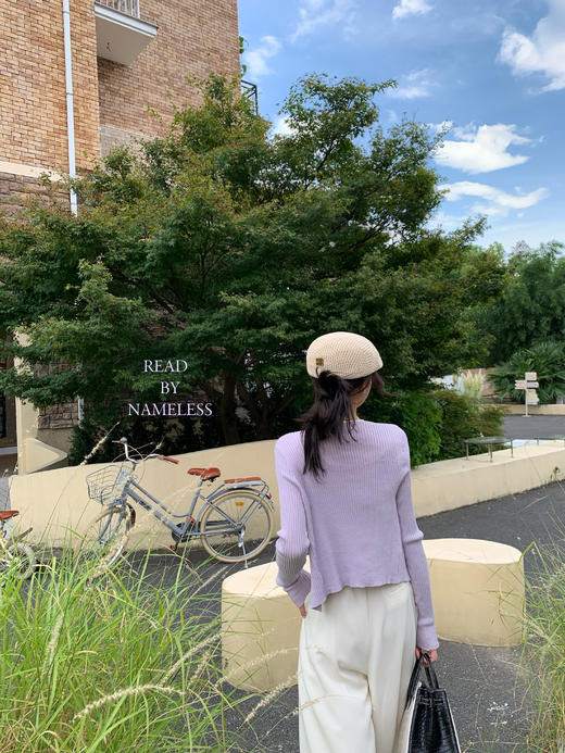 Read Nameless /100%莱赛尔冰爽紫色开衫2件套+白色西裤 商品图10