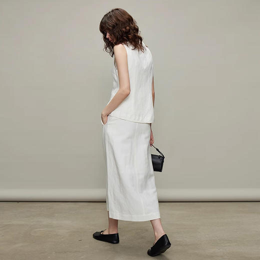 裁缝学苑AS326廓型亚麻马甲西装背心半裙套装纸样女装服装打板图纸 商品图3