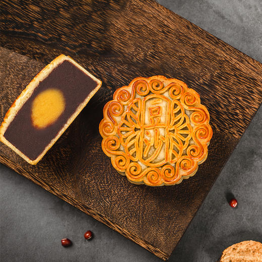 蛋黄玫瑰豆沙月饼125g单个散装中秋月饼 商品图2