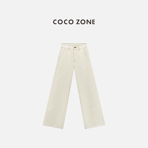 COCO ZONE 100棉复古牛仔裤时尚显瘦A字裤CC1B1399 商品图0
