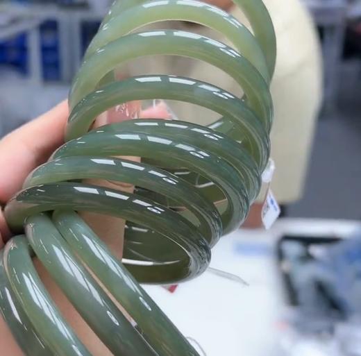 和田玉手镯-水青叮当7A05 商品图0