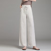 雀说棉麻阔腿裤新款宽松高腰显瘦休闲女裤AL27968 商品缩略图1