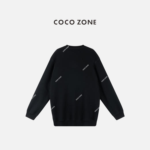COCO ZONE 秋季纯色圆领套头卫衣简约长袖上衣CC1C1967 商品图1