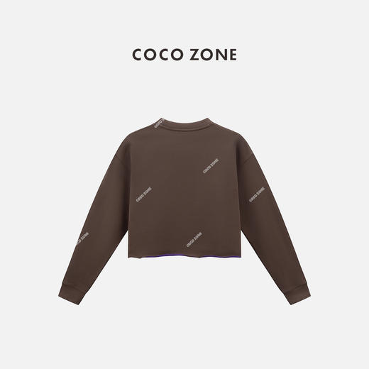 COCO ZONE 100棉设计感撞色拼接圆领长袖卫衣CC2C1508 商品图1