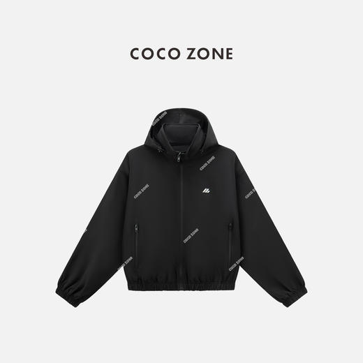 COCO ZONE 简约立领拉链上衣纯色百搭连帽外套CC1C1727 商品图0