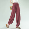 雀说新款大码宽松冰丝香蕉裤高腰显瘦休闲裤AL28632 商品缩略图1