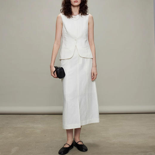 裁缝学苑AS326廓型亚麻马甲西装背心半裙套装纸样女装服装打板图纸 商品图2