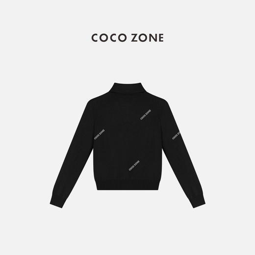 COCO ZONE 简约polo领毛针织开衫时尚单排扣上衣CC1C1883 商品图1