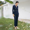 IWY/高级藏青色职业套装女2024气质干练工装两件套公务员面试西装C11355+P11356 商品缩略图4