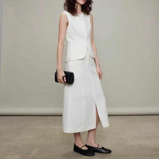 裁缝学苑AS326廓型亚麻马甲西装背心半裙套装纸样女装服装打板图纸 商品图1