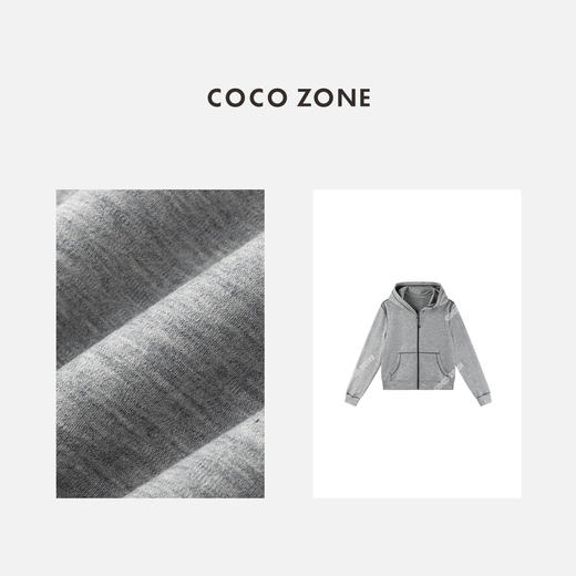 COCO ZONE 秋季连帽长袖拉链外套复古休闲上衣CC1C2029 商品图2