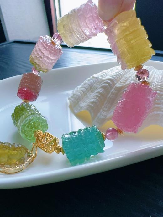 52.23g 雕刻碧玺手链 商品图1