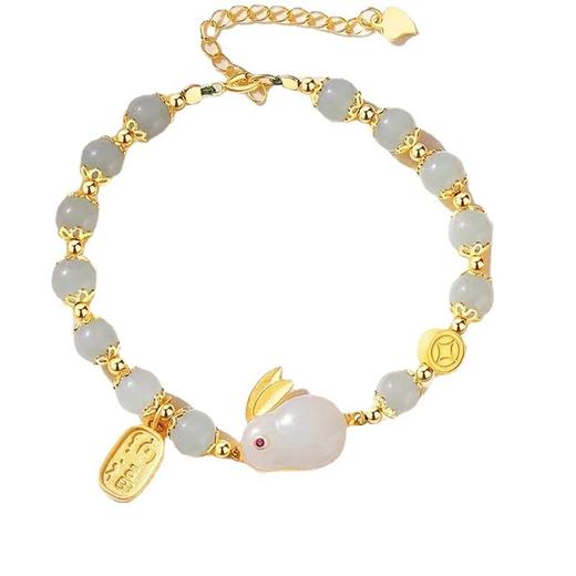 和田玉.月兔手链 灵月精灵 前兔似锦 商品图4