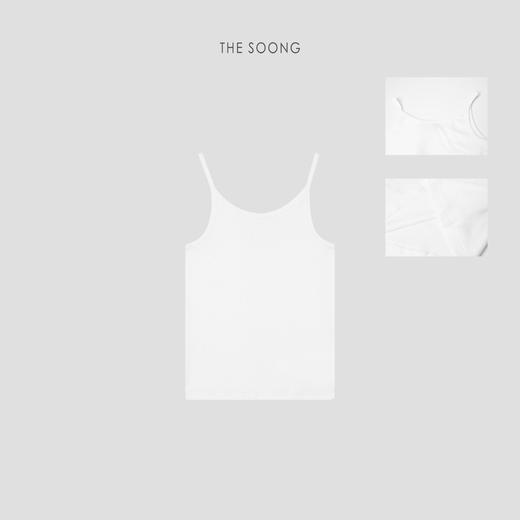 THESOONG | ‘小背心’棉质感针织白色U型背心HBBX3765 商品图2