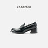 COCO ZONE 复古粗跟金币乐福鞋气质简约单鞋CC2C1711 商品缩略图0