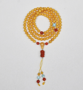 蜜蜡项链-diy南红玛瑙度母海纹石蜜蜡圆珠