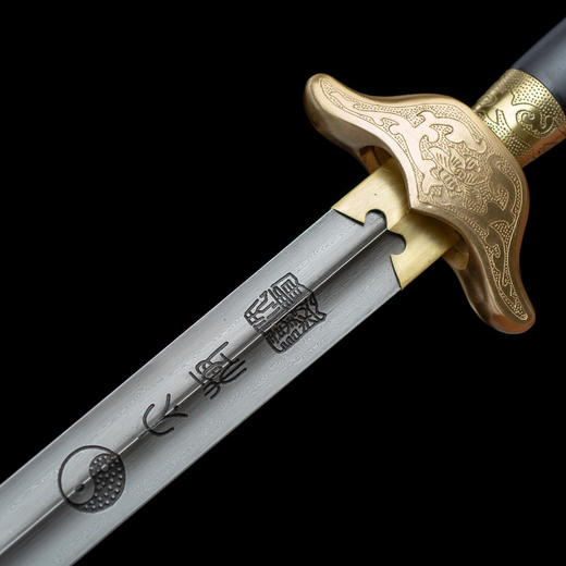 手工乾隆太极剑 太极大师专用太极剑沈广隆剑铺龙泉沈广隆宝剑 sgl-8016 未开刃 商品图4