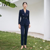 IWY/高级藏青色职业套装女2024气质干练工装两件套公务员面试西装C11355+P11356 商品缩略图0