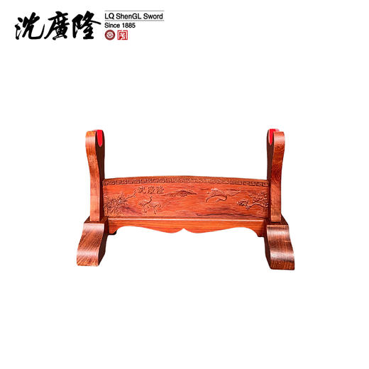 红木一托剑架 剑托 龙泉沈广隆刀剑架 宝剑架子 实木剑架 斜横架 展示架 商品图1