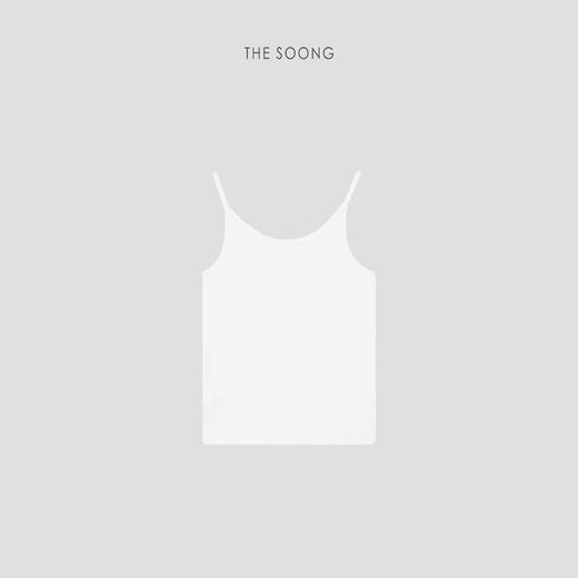 THESOONG | ‘小背心’棉质感针织白色U型背心HBBX3765 商品图1