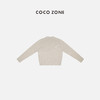 COCO ZONE时尚V领小左胸口袋单排扣针织开衫上衣24C10190 商品缩略图1