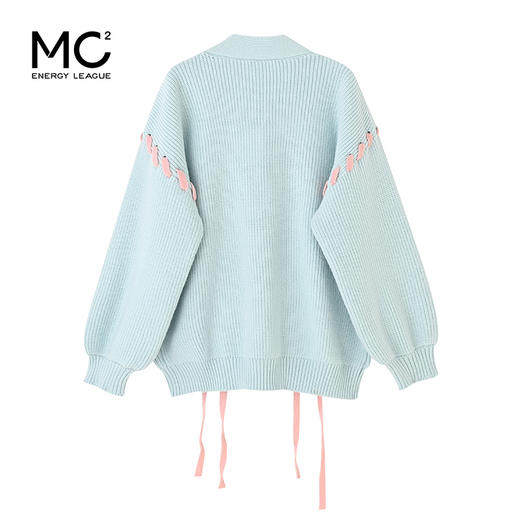 撞色绑带毛衣开衫M4232526 商品图4