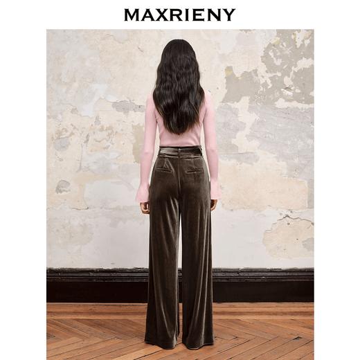 MAXRIENY2023秋季新款芳华系列丝绒套装阔腿裤(货号:MC88PA555) 商品图3