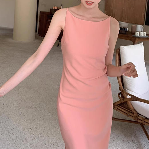 裁缝学苑AS327法式一字领收腰开衩连衣裙纸样女装吊带裙子样板 商品图3