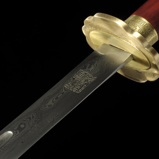 牛尾刀 武术太极刀 武术刀 龙泉沈广隆宝剑 龙泉清式刀剑 传统刀 sgl-5033未开刃 商品图3