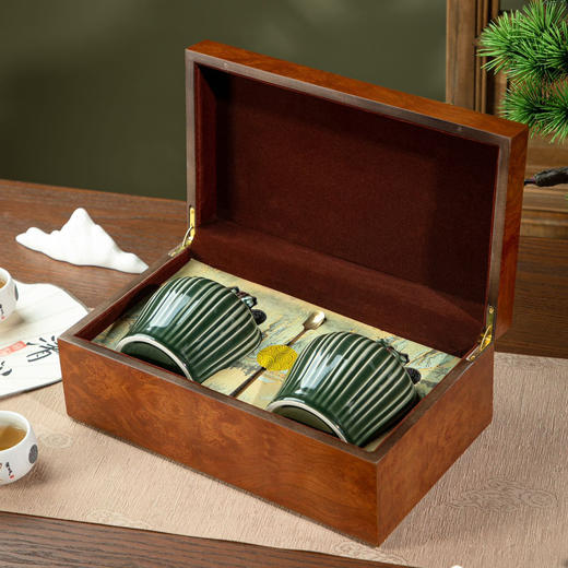 花梨木木盒【双小瓷罐】55元/套，一件12套 商品图1