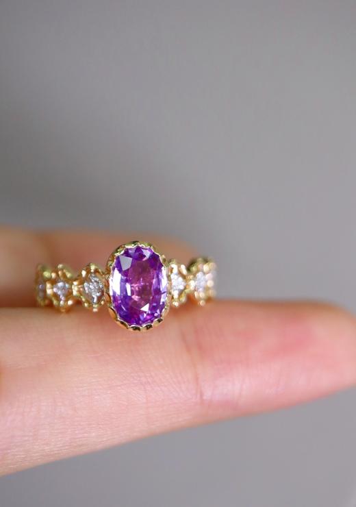 1.41ct 紫蓝宝戒指 商品图2