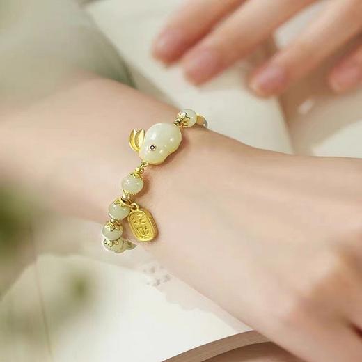 和田玉.月兔手链 灵月精灵 前兔似锦 商品图2