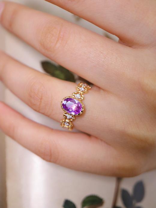 1.41ct 紫蓝宝戒指 商品图0