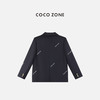COCO ZONE 100绵羊毛学院风女士翻领西装外套CC1C1814 商品缩略图1