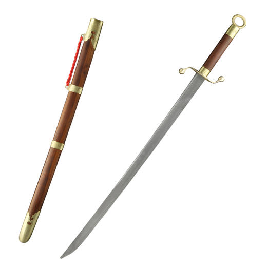 弘武太极刀 花纹钢 龙泉武术练习刀 沈广隆剑铺龙泉沈广隆宝剑 sgl-9012 未开刃 商品图7