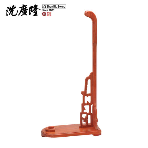 红木立式剑架 剑托 龙泉沈广隆刀剑架 宝剑架子 实木剑架 斜横架 展示架 商品图2