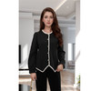 8/26奢姿大码女装2024秋冬纽扣装饰简约T恤胖妹妹减龄花边时尚上衣9944226773 商品缩略图3