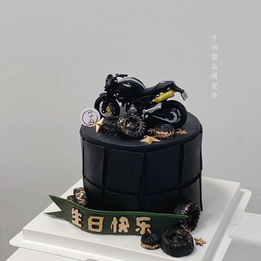 机车蛋糕（提前24小时预定/ 深色奶油略微发苦和沾唇/食用时请刮去深色部分/介意慎拍） 商品图0