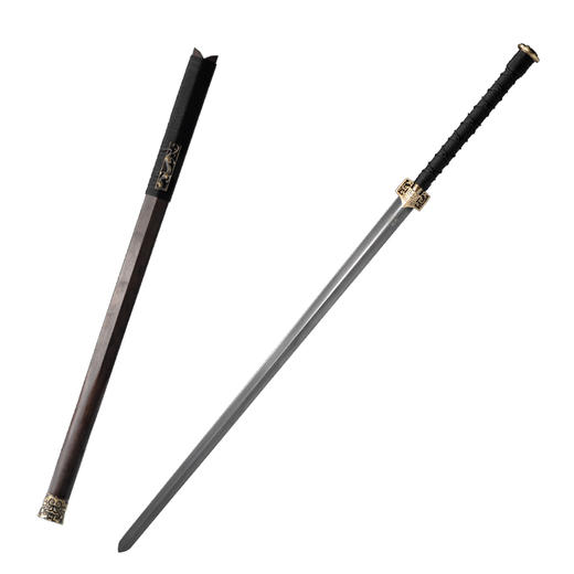 汉风双手剑 武术双手剑 八卦剑 龙泉沈广隆剑铺宝剑 收藏镇宅宝剑 sgl-8025未开刃 商品图8