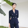 IWY/时尚干练藏青色工作服气质售楼部白领正式场合西装套装微喇裤C11355+P31356 商品缩略图4