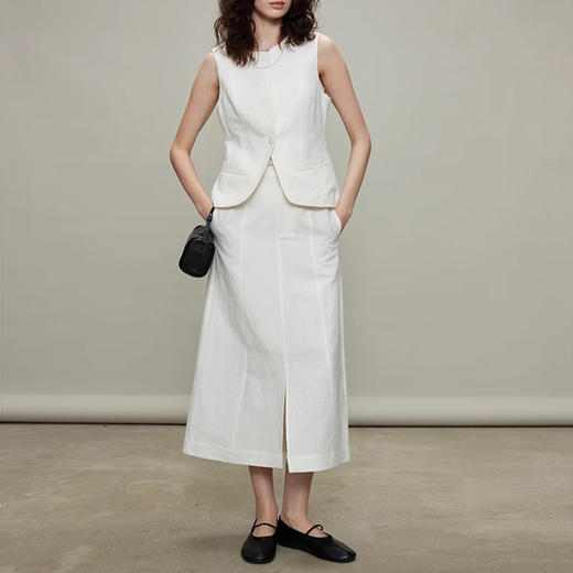 裁缝学苑AS326廓型亚麻马甲西装背心半裙套装纸样女装服装打板图纸 商品图5