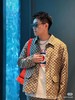 古家情侣款经典老花提花复古立领夹克外套工装衬衫 商品缩略图2