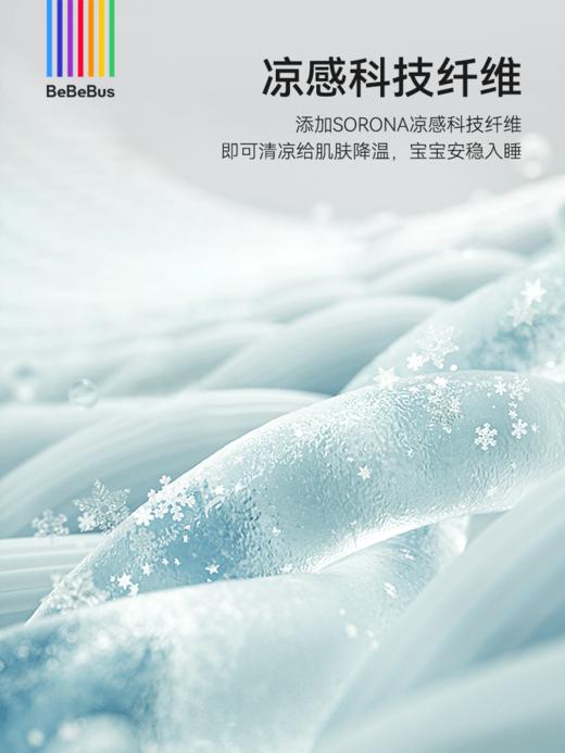 BeBeBus小凉风婴儿睡袋 夏季薄款分腿短袖连体睡衣 吸汗透气防踢被 商品图3