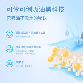 可伶可俐吸油蓝膜50片+10片 吸收油脂去油光男女士脸部吸油纸 商品图3