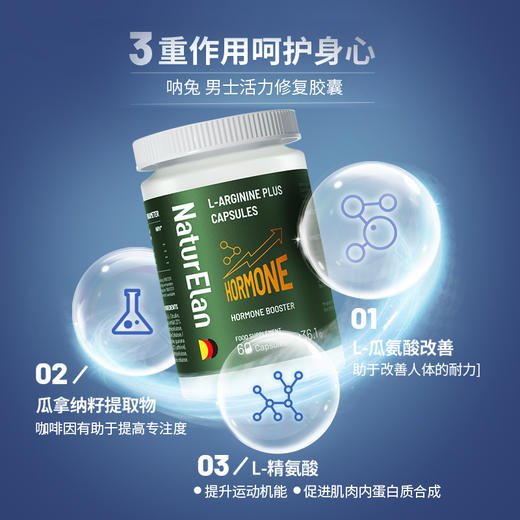 【通用】NaturElan精氨酸男性助推器胶囊60粒 商品图1